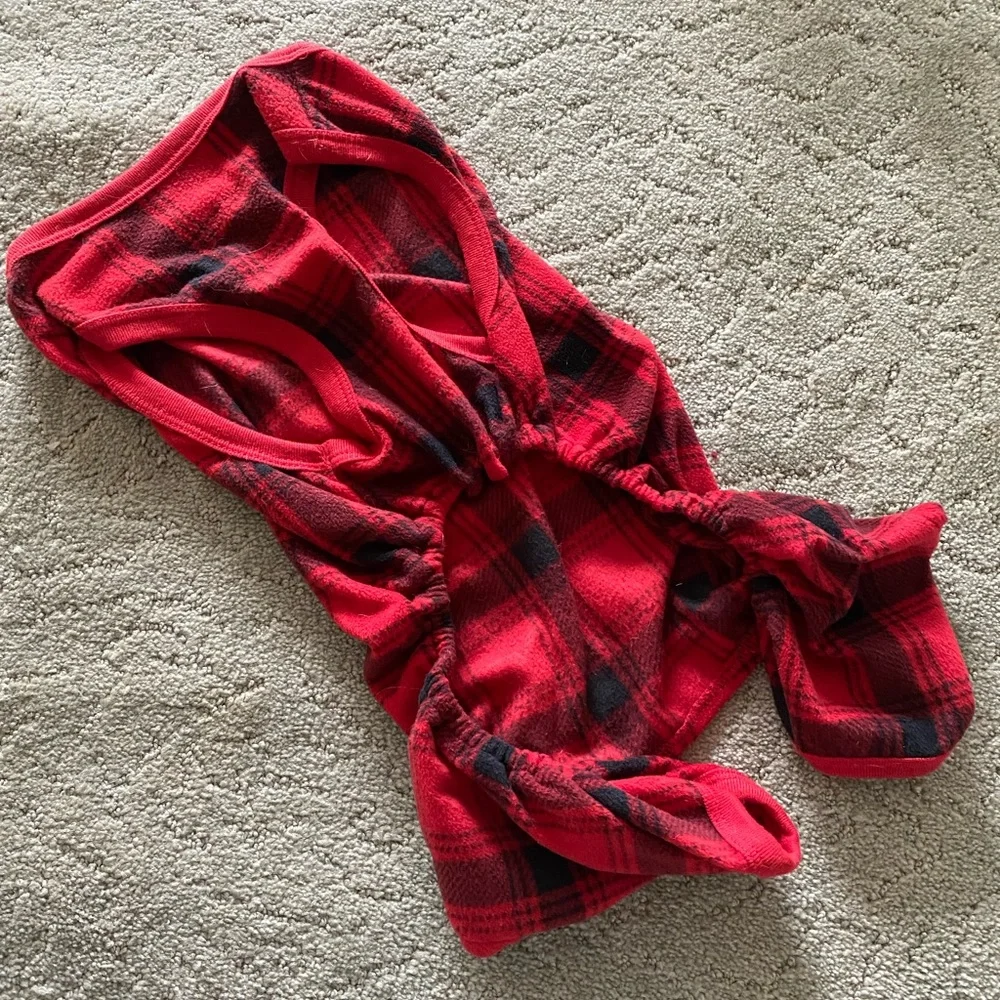 Plaid Brushed Fleece Pet Pajamas